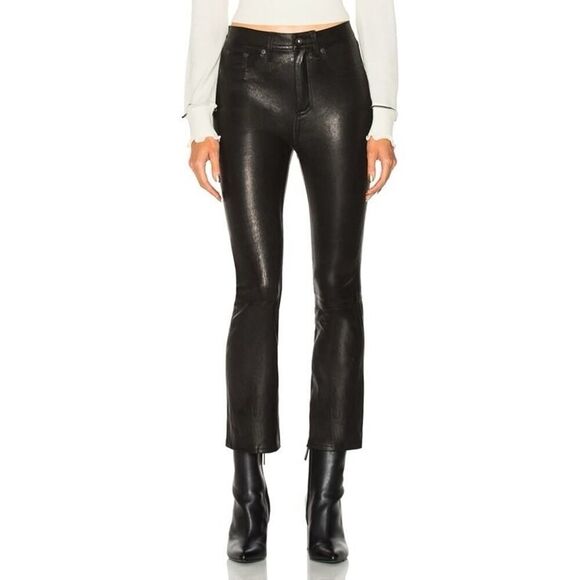 MSRP $995 Rag & Bone - Hana Black Leather sz 26 - Picture 1 of 15